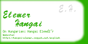 elemer hangai business card